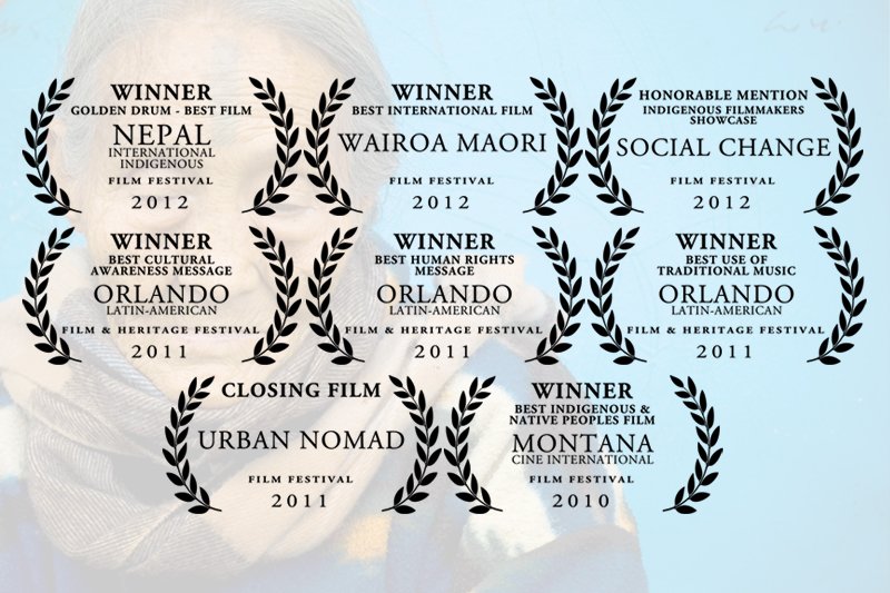 Festival honors from 2010–2012: Nepal, Wairoa Māori, Social Change, Orlando Latin-American, Urban Nomad, and Montana CINE.